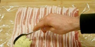 Han legger potet på baconet. Men VENT til du ser hvorfor!